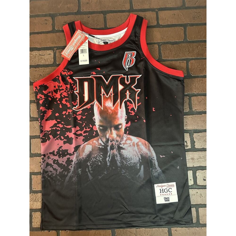 DMX‎ Black Basketball Jersey~Never Worn~L XL